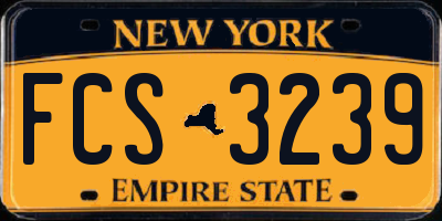 NY license plate FCS3239