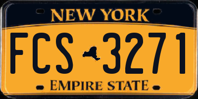 NY license plate FCS3271