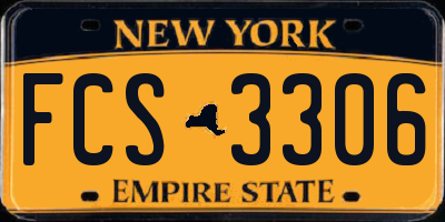 NY license plate FCS3306