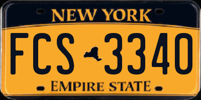 NY license plate FCS3340