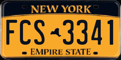 NY license plate FCS3341