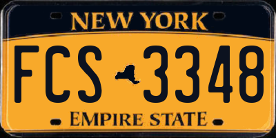 NY license plate FCS3348