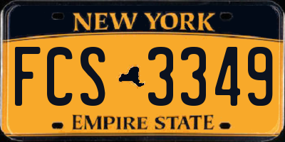 NY license plate FCS3349