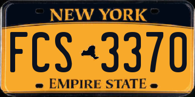 NY license plate FCS3370