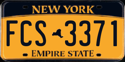 NY license plate FCS3371