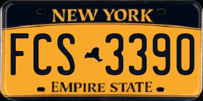 NY license plate FCS3390