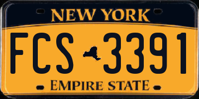 NY license plate FCS3391