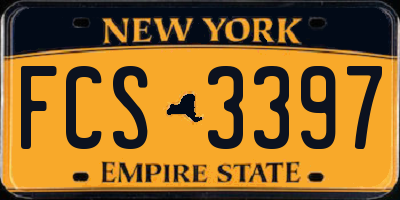 NY license plate FCS3397