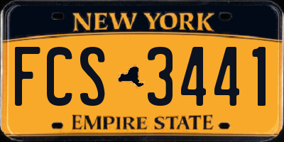NY license plate FCS3441