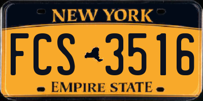 NY license plate FCS3516