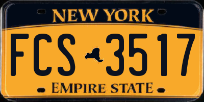 NY license plate FCS3517