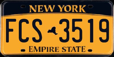 NY license plate FCS3519