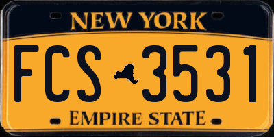 NY license plate FCS3531