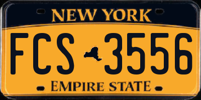 NY license plate FCS3556