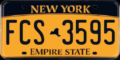 NY license plate FCS3595