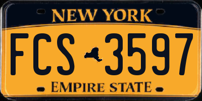 NY license plate FCS3597