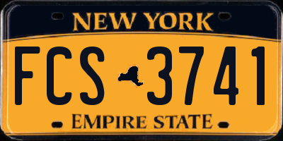 NY license plate FCS3741