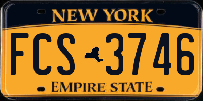 NY license plate FCS3746