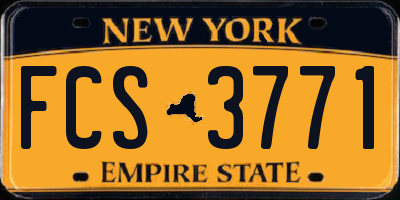 NY license plate FCS3771