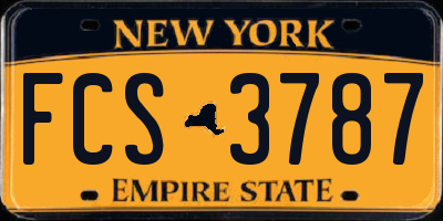 NY license plate FCS3787