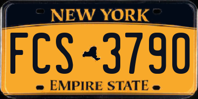 NY license plate FCS3790