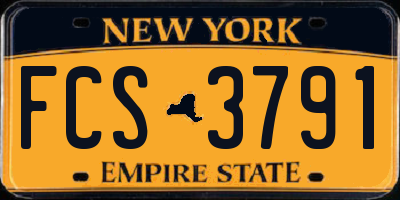 NY license plate FCS3791