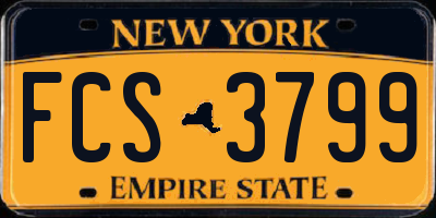 NY license plate FCS3799