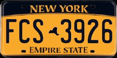 NY license plate FCS3926