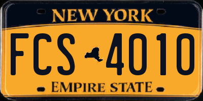 NY license plate FCS4010