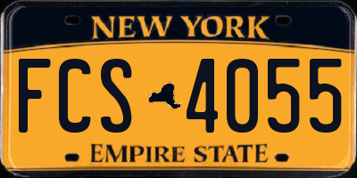 NY license plate FCS4055