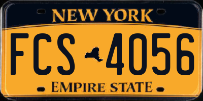 NY license plate FCS4056