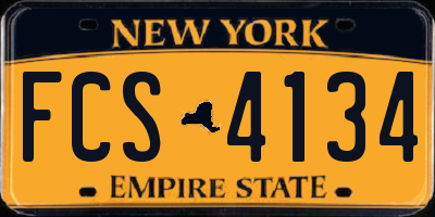 NY license plate FCS4134