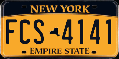 NY license plate FCS4141
