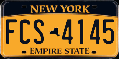 NY license plate FCS4145