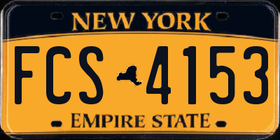 NY license plate FCS4153
