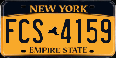NY license plate FCS4159
