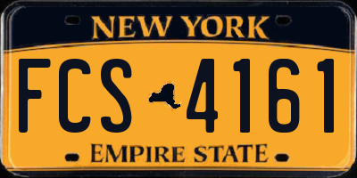 NY license plate FCS4161