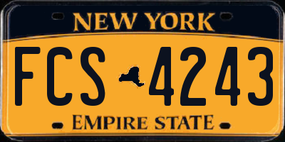 NY license plate FCS4243