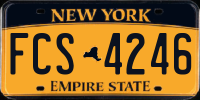 NY license plate FCS4246