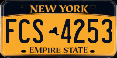 NY license plate FCS4253