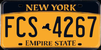 NY license plate FCS4267