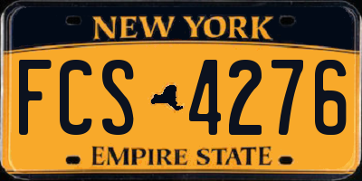 NY license plate FCS4276