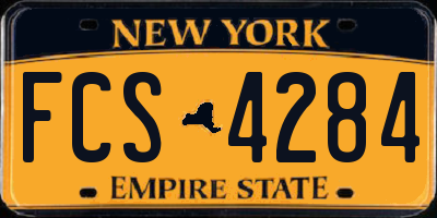 NY license plate FCS4284