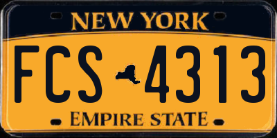 NY license plate FCS4313