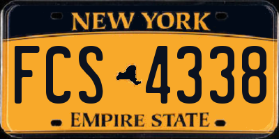 NY license plate FCS4338