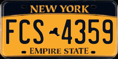NY license plate FCS4359