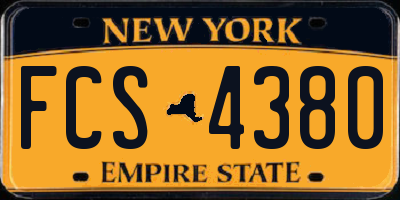 NY license plate FCS4380