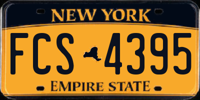 NY license plate FCS4395