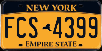 NY license plate FCS4399