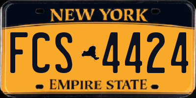 NY license plate FCS4424